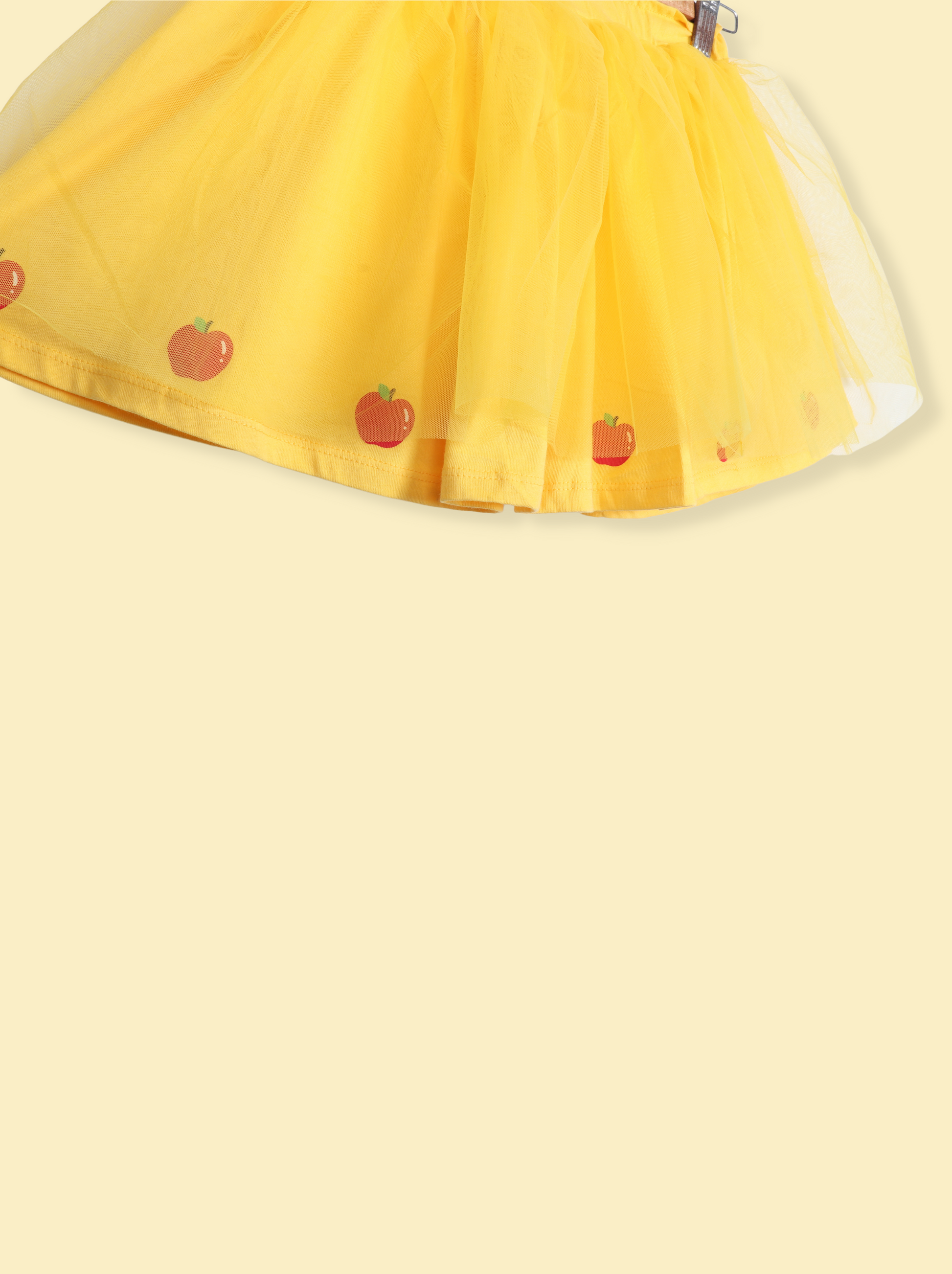 Kids Girls Yellow Solid Tutu Skirt