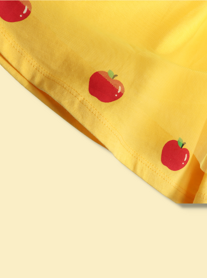 Kids Girls Yellow Solid Tutu Skirt
