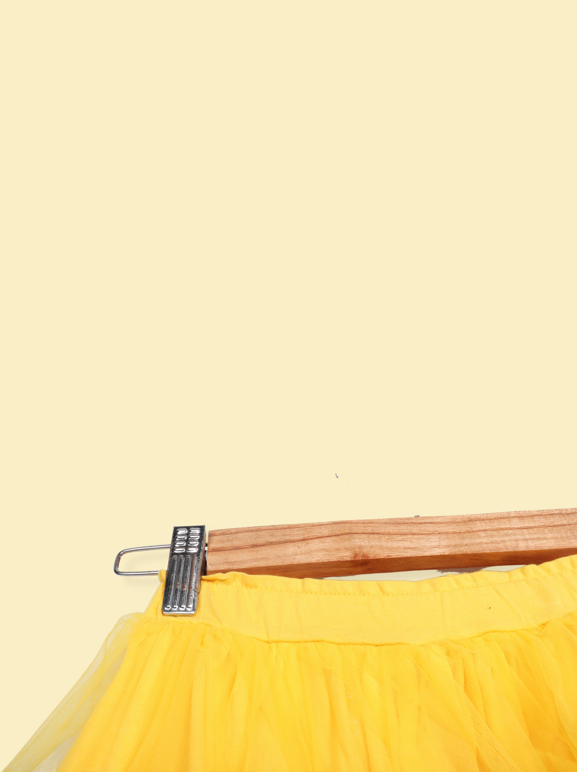 Kids Girls Yellow Solid Tutu Skirt