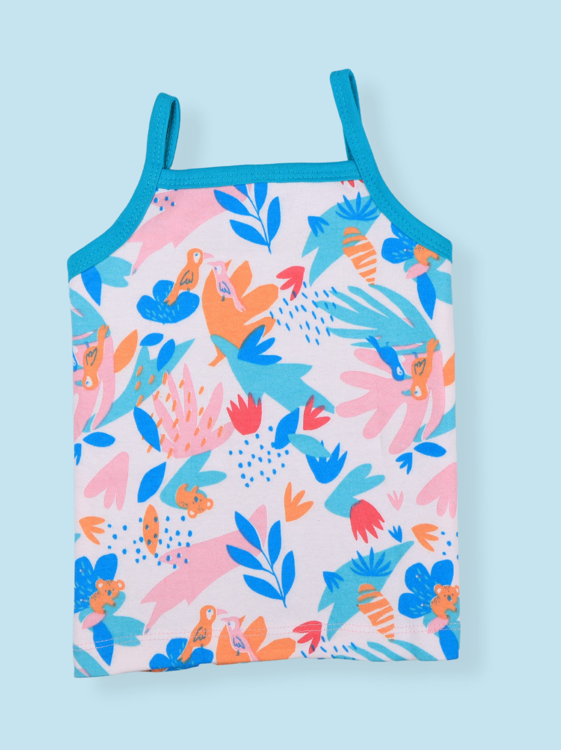 Babies Multi Colour Sleeveless Cotton Rope Knot Dress