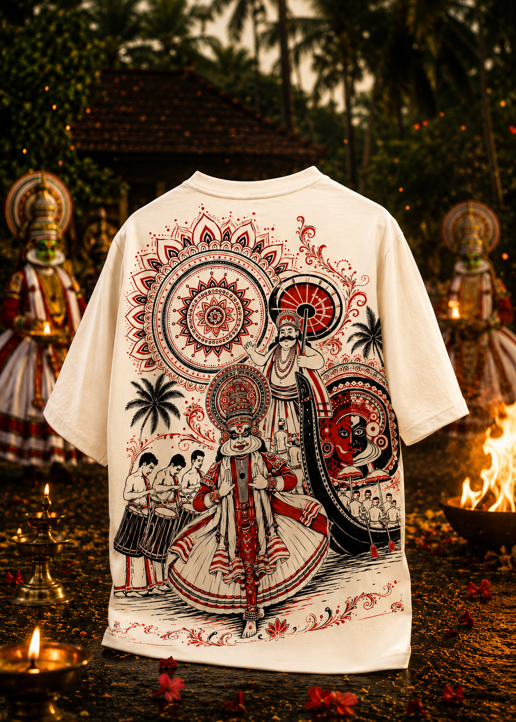 Onaparvam Oversized T-Shirt – Kerala Onam Heritage Edition | J&JP
