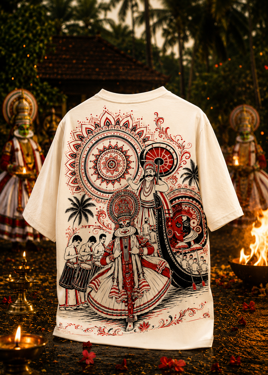 Onaparvam Oversized T-Shirt – Kerala Onam Heritage Edition | J&JP