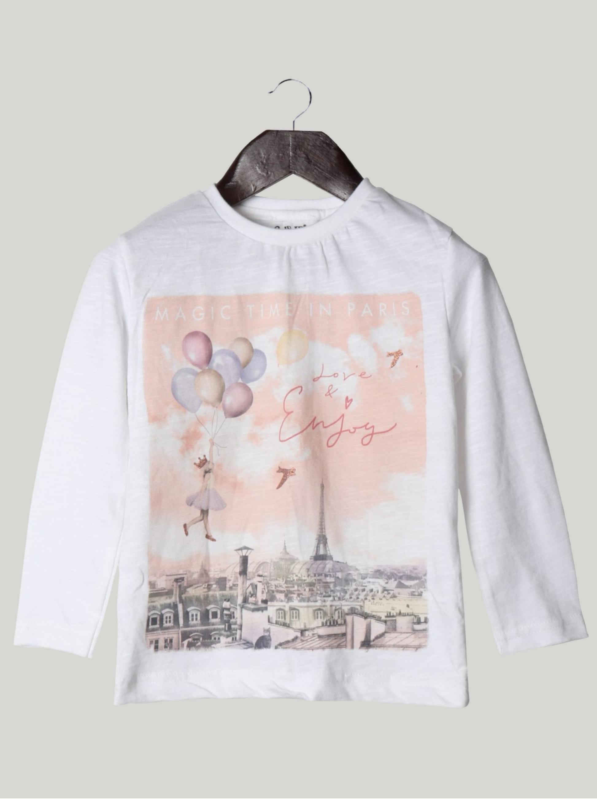 Kids White Half sleeve Graphic Print Single Jersey T-Shirt