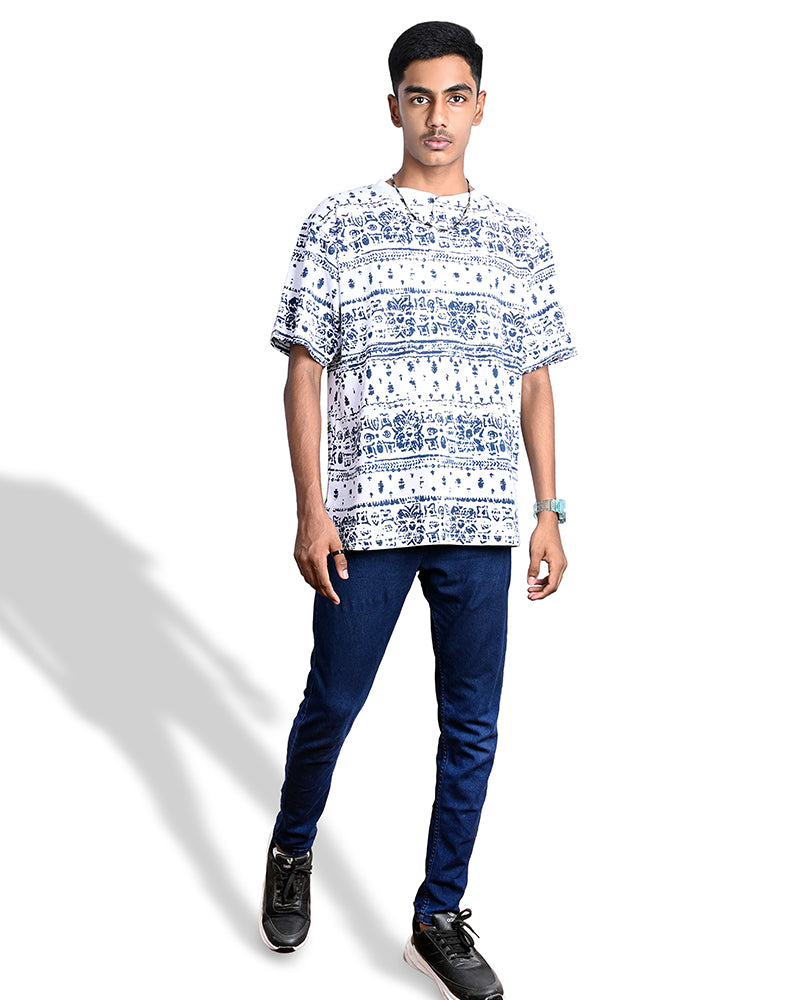 J&JP Men's oversize Printed T-shirt