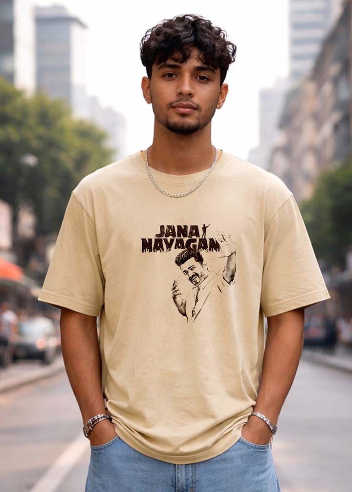JANA NAYAGAN Thalapathy Vijay T-Shirt for Men – J&JP Premium Graphic Tee
