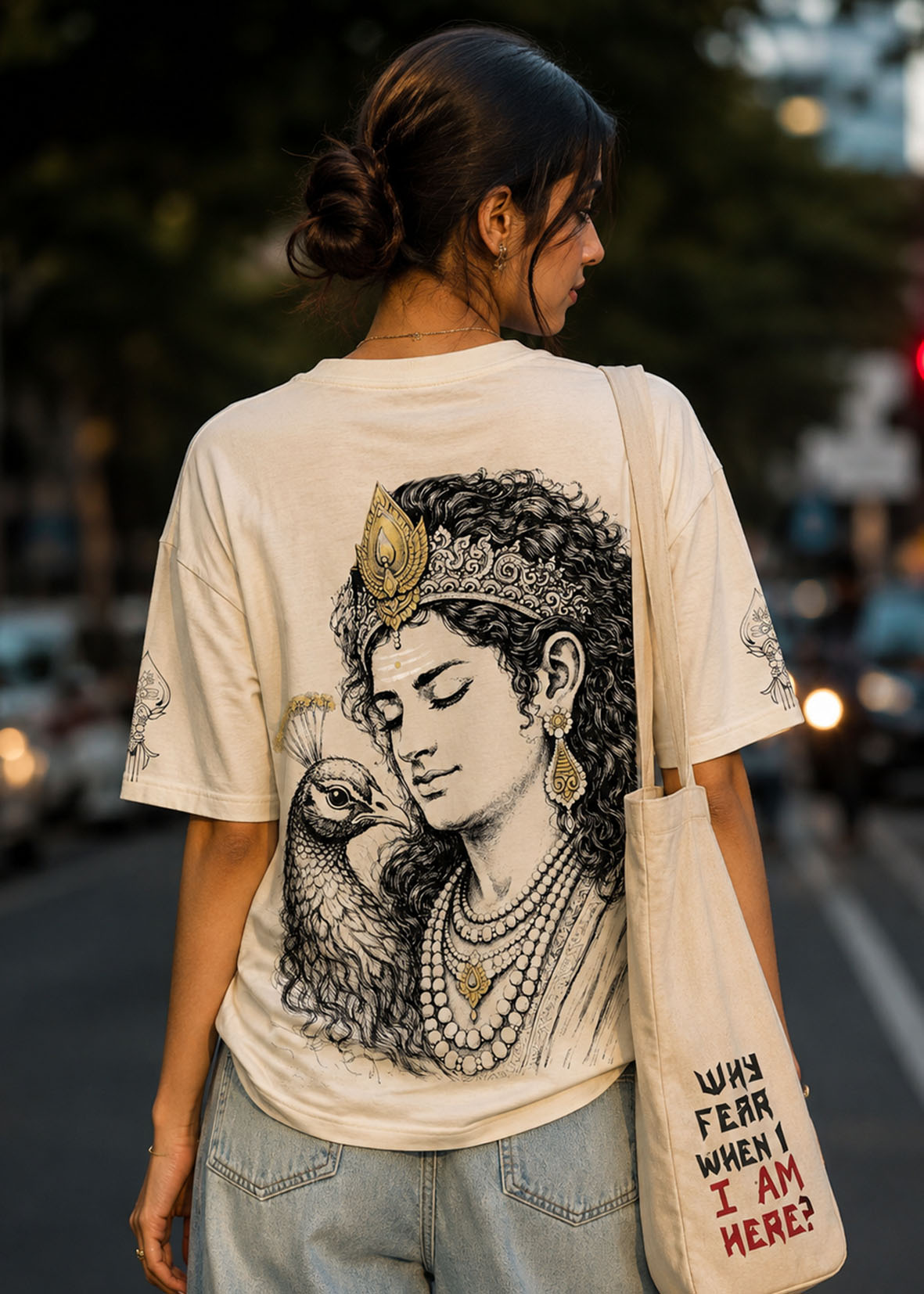 WOMENS LORD MURUGAN DIVINE GRAPHIC T-SHIRT