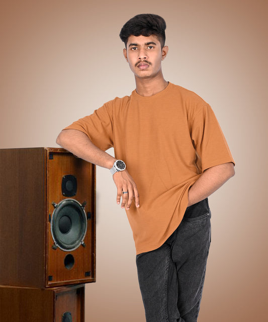 J&JP Texture tshirt-Toffy brown