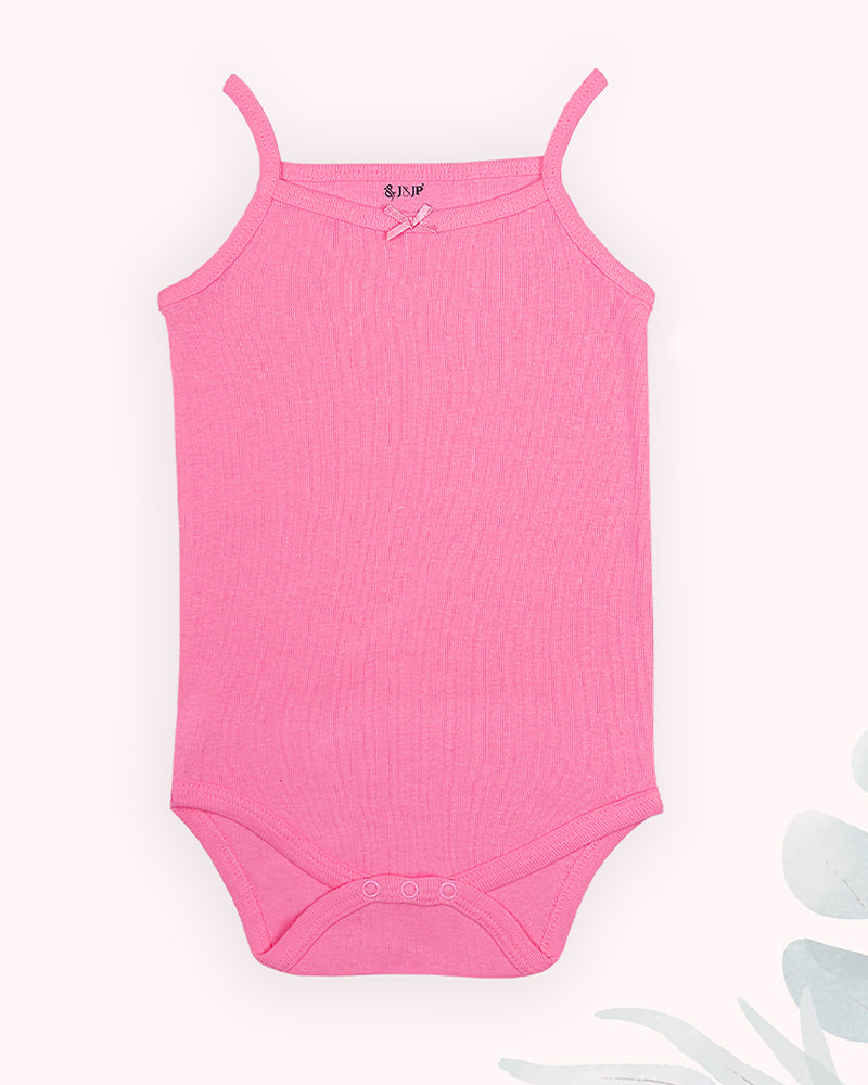 Babies Pink Sleeveless Cotton Romper