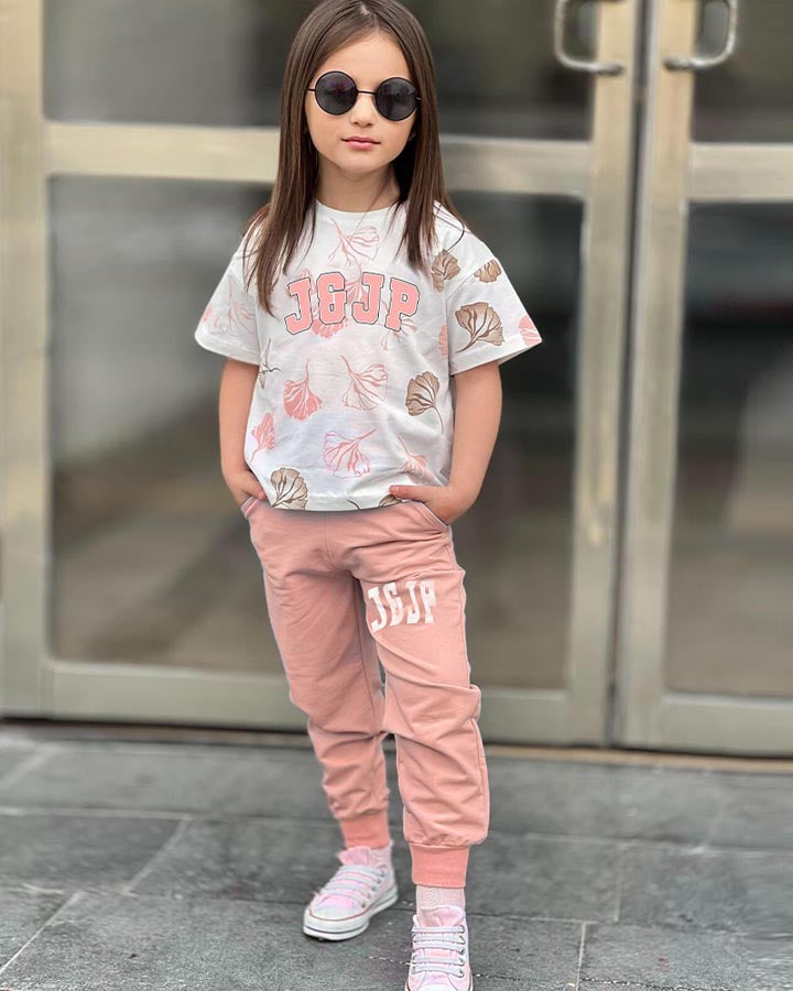 Kids-Girls- Set-Peach