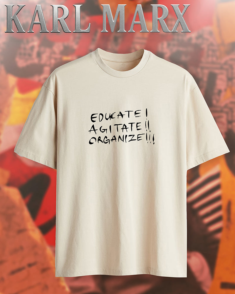 Karl Marx Printed Half Sleeve T-Shirt for Men