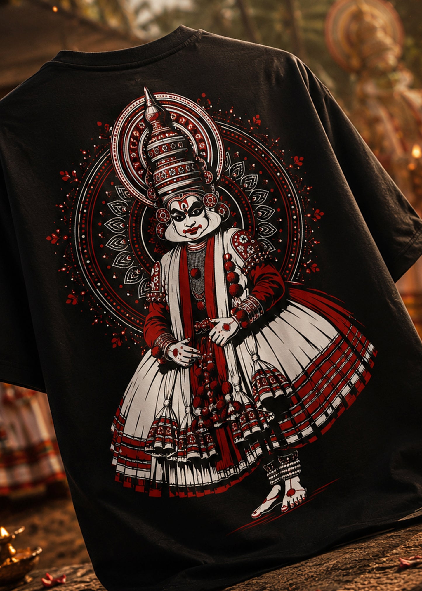 Veera Kathakali Oversized T-Shirt – Kerala Onam Legacy Edition | J&JP