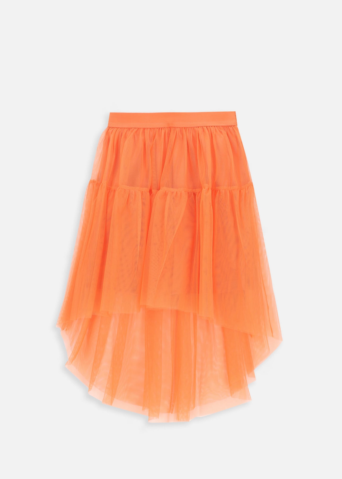 Kid Girls Solid Orange Skirt