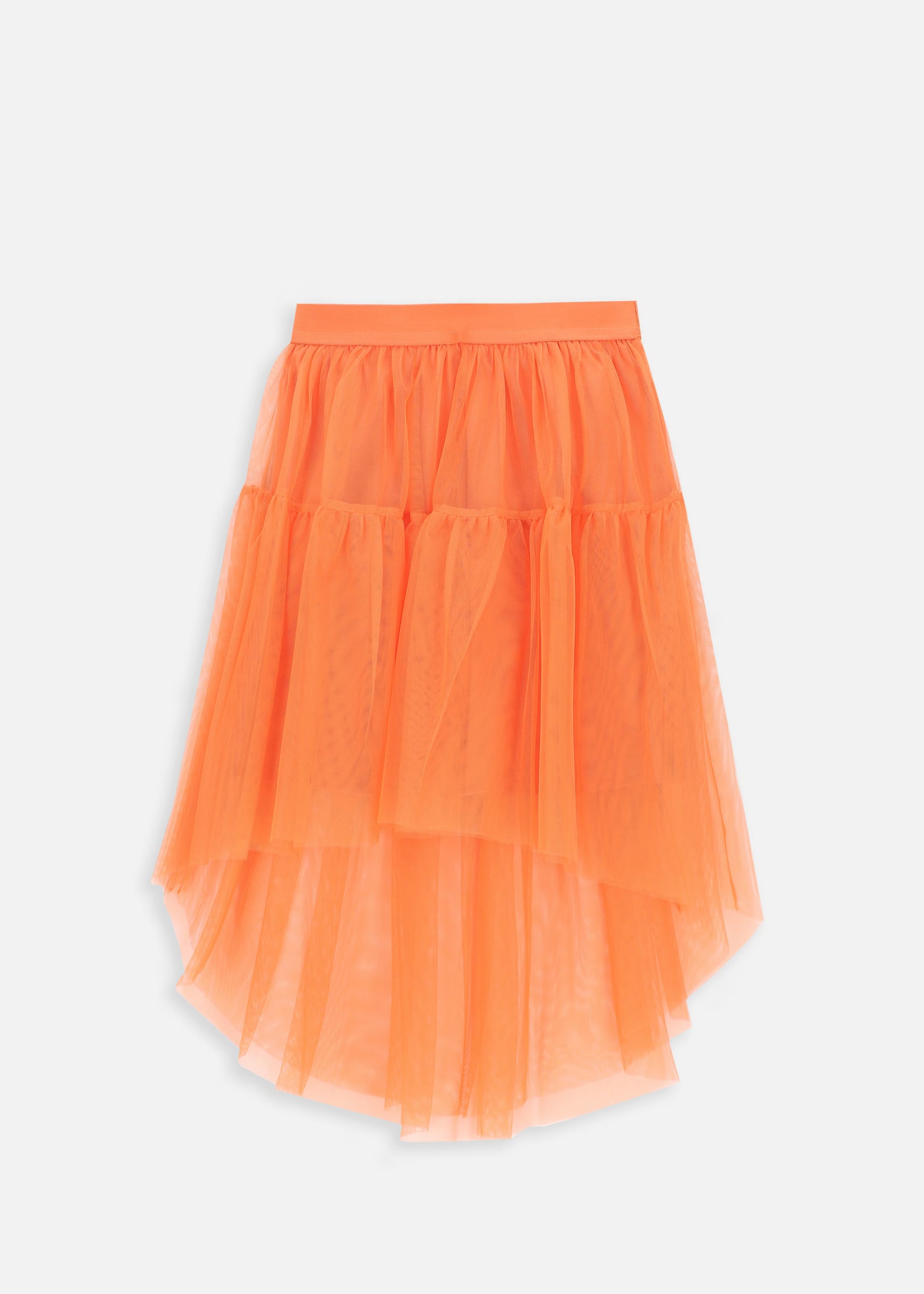 Kid Girls Solid Orange Skirt