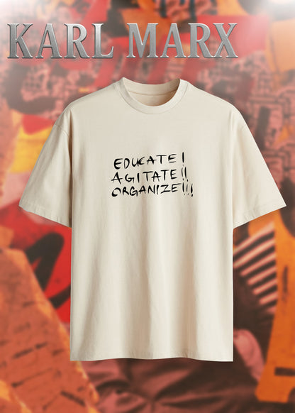 Karl Marx Printed Half Sleeve T-Shirt for Men