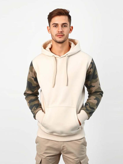 Army Men's Hoodie-White