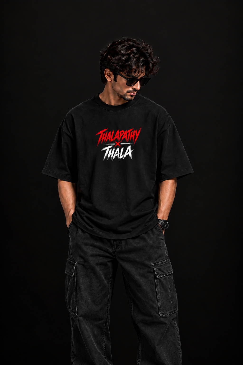 Thalapathy X Thala Graphic Printed T-Shirt