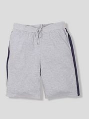 Men Grey Solid Loopknit Shorts
