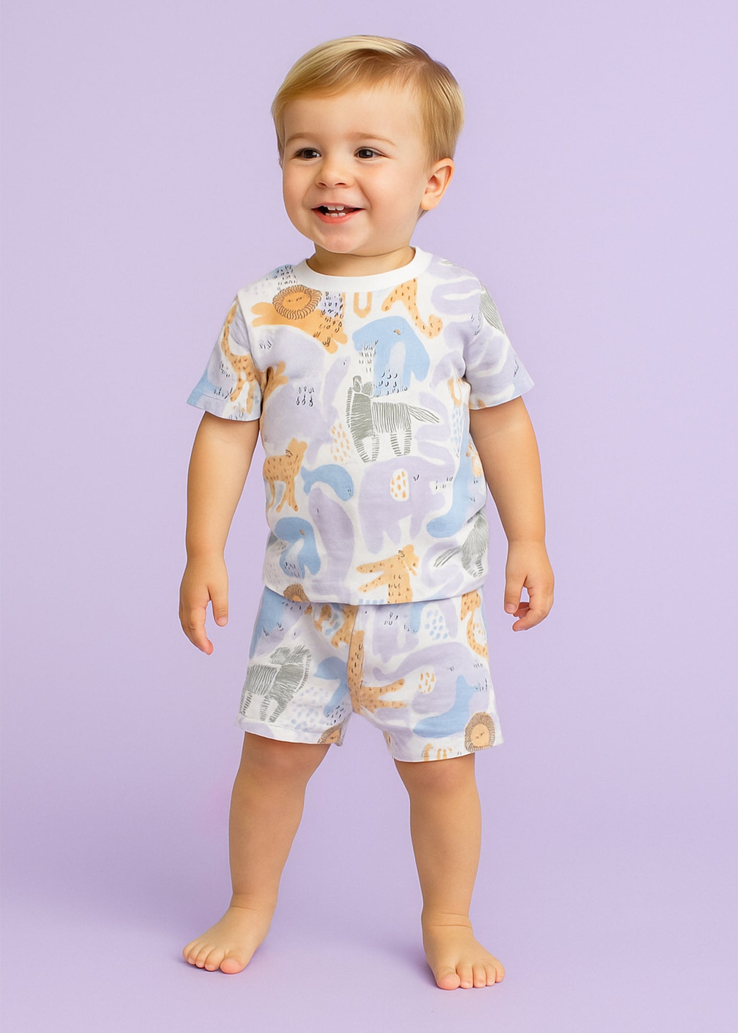 Kids unisex coord set-Animal