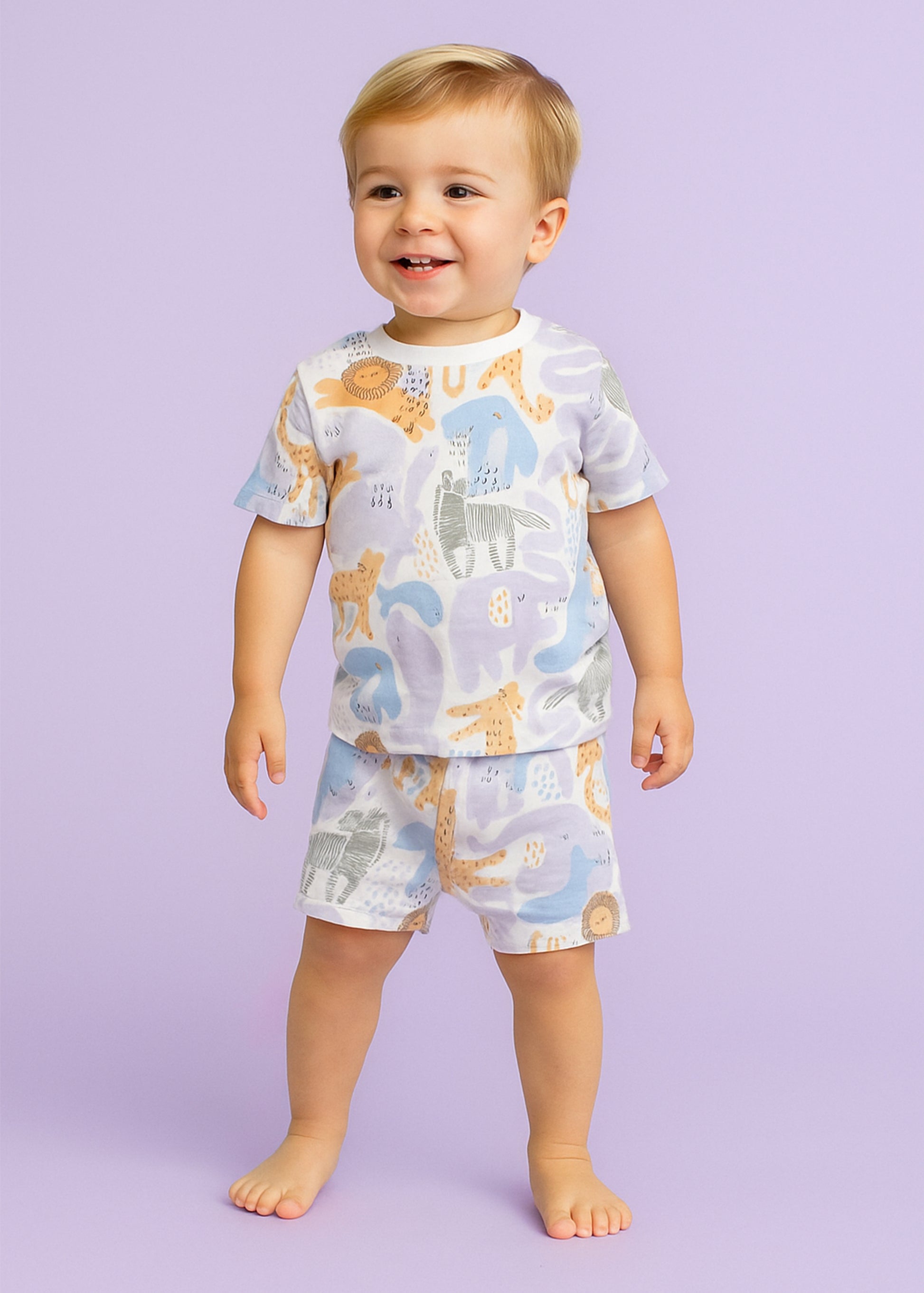 Kids unisex coord set-Animal