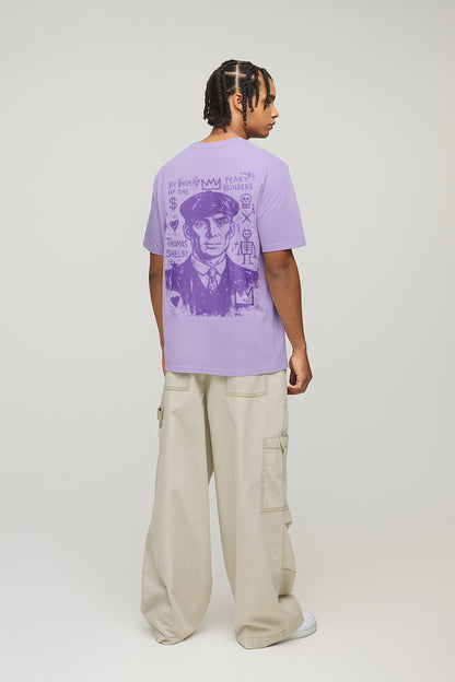 Thomas Shelby Back printed T-shirt- Purple
