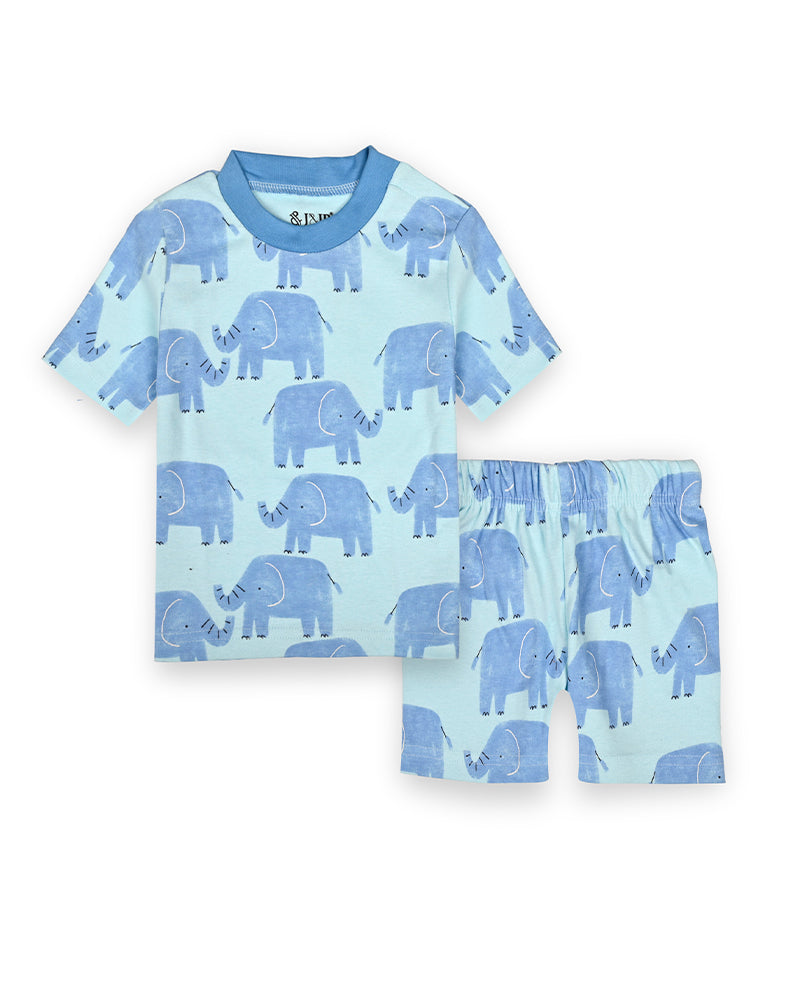 Kids unisex coord set-Blue