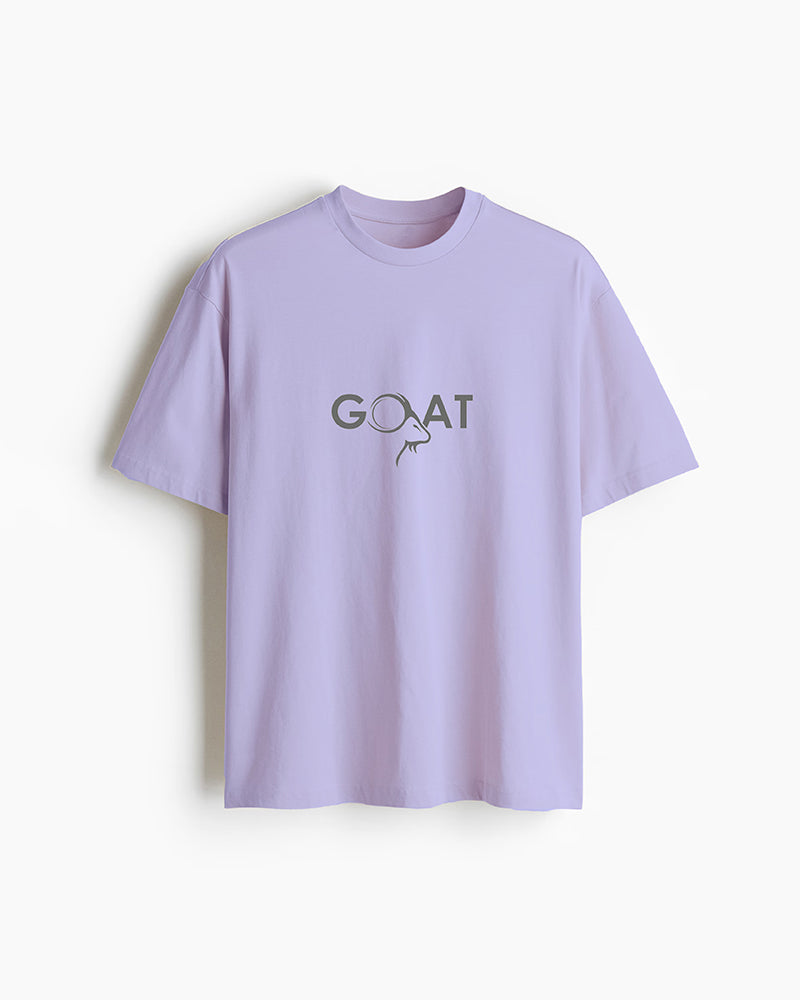 GOAT Series Iconic Chequera Back Graphic Regular Fit T-Shirt for Men -Purple