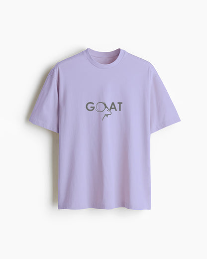GOAT Series Iconic Chequera Back Graphic Regular Fit T-Shirt for Men -Purple