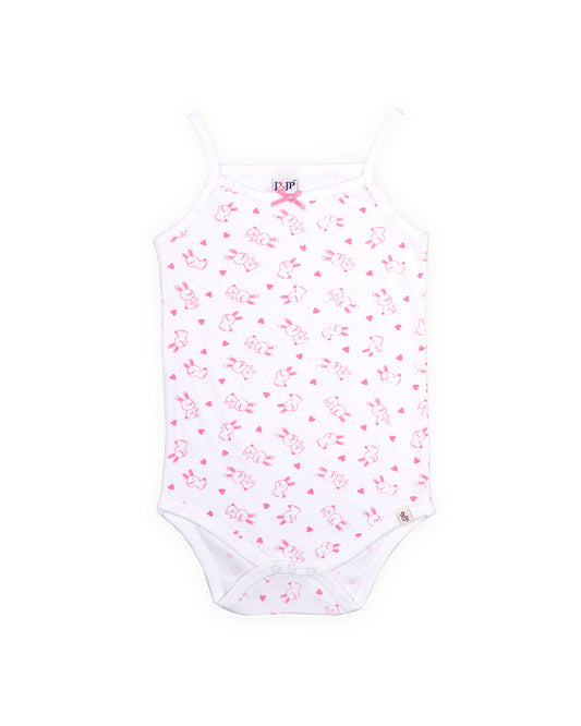 Babies White Sleeveless Cotton Romper