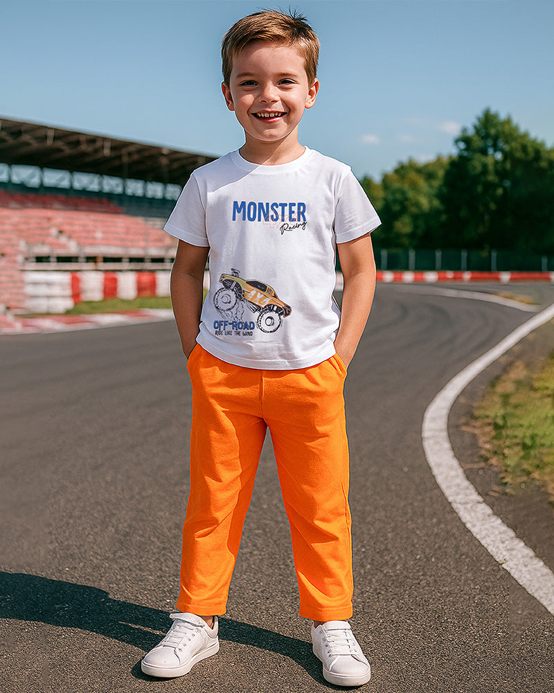 J&JP Kids Boys Printed T-shirt and Pant Set
