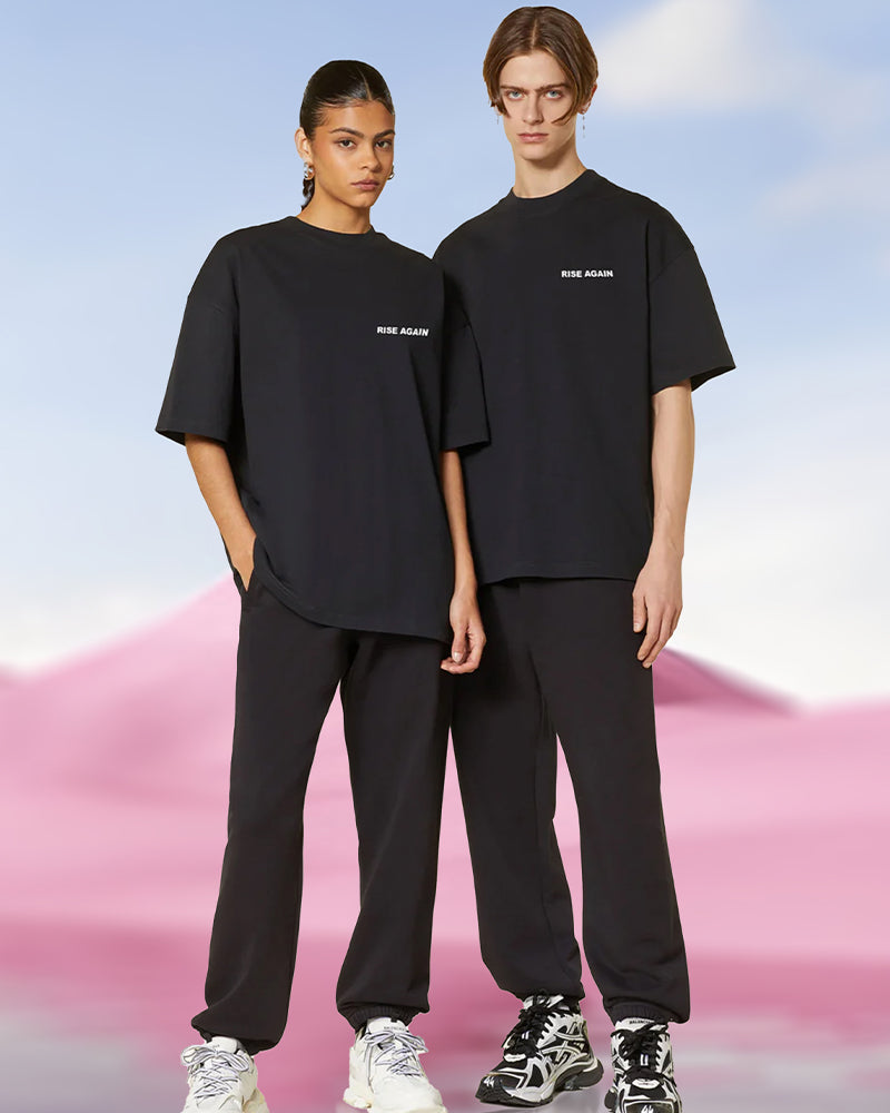 J&JP Mens oversized Puff Printed Tshirt