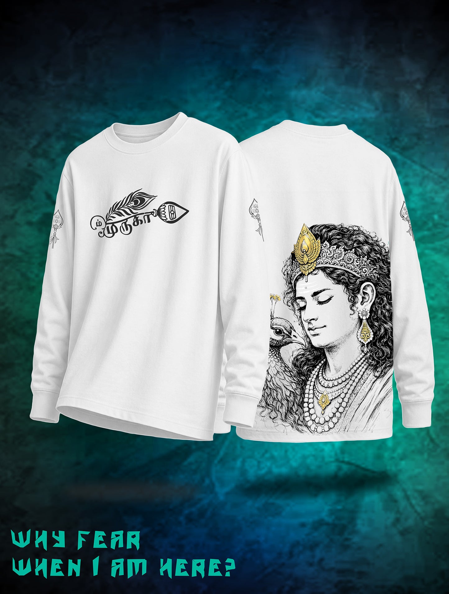 LORD MURUGAN DIVINE GRAPHIC FULL SLEEVE T-SHIRT