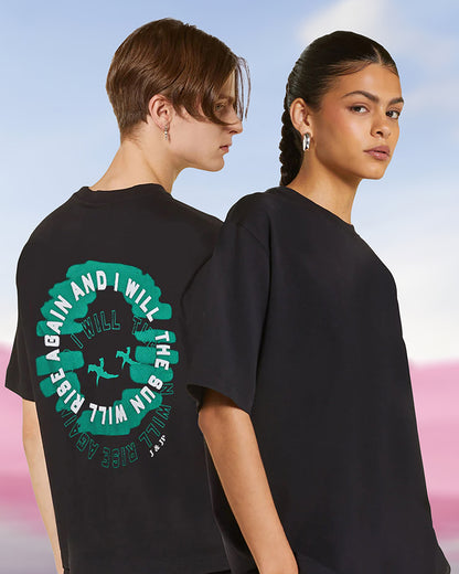 J&JP Mens oversized Puff Printed Tshirt