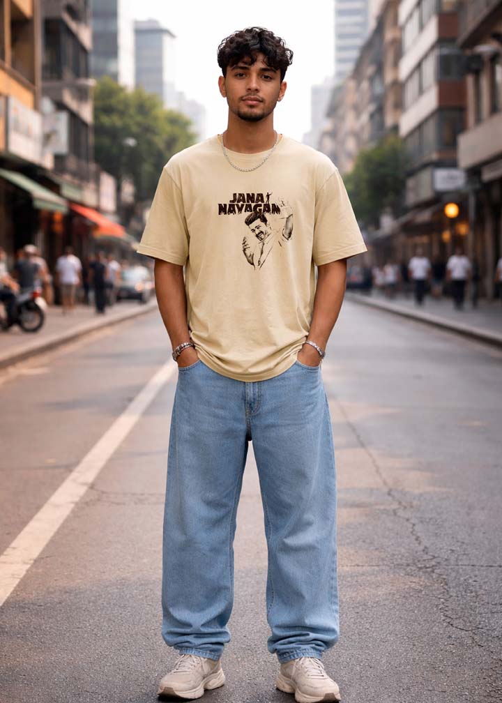 JANA NAYAGAN Thalapathy Vijay T-Shirt for Men – J&JP Premium Graphic Tee