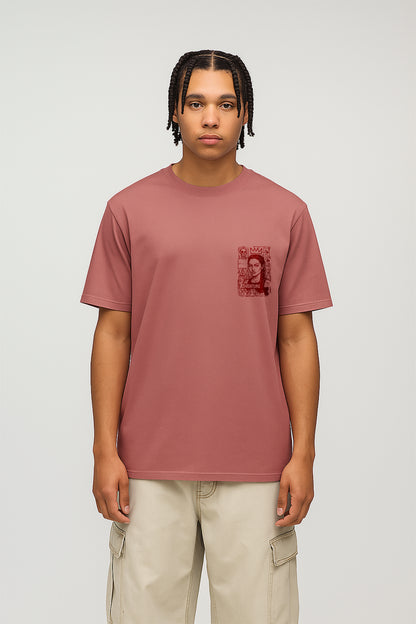 Angelina Jolie printed T-shirt-Rose gold