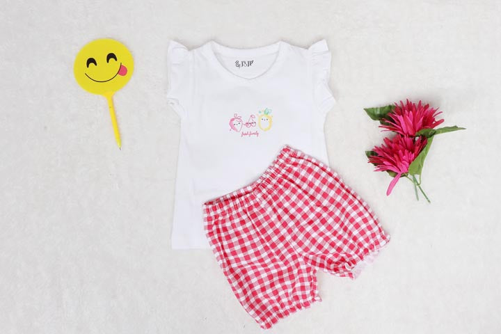J&JP Babies Printed Soft Cotton T-shirt and Shorts Set
