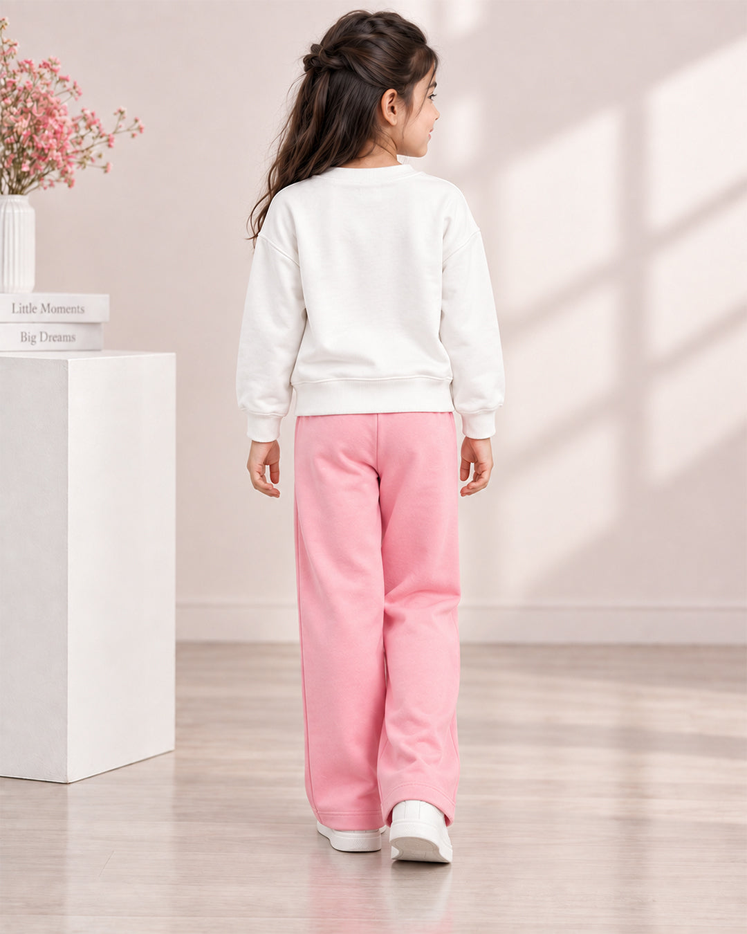 J&JP Girls Butterfly Printed Sweatshirt and Pant Set
