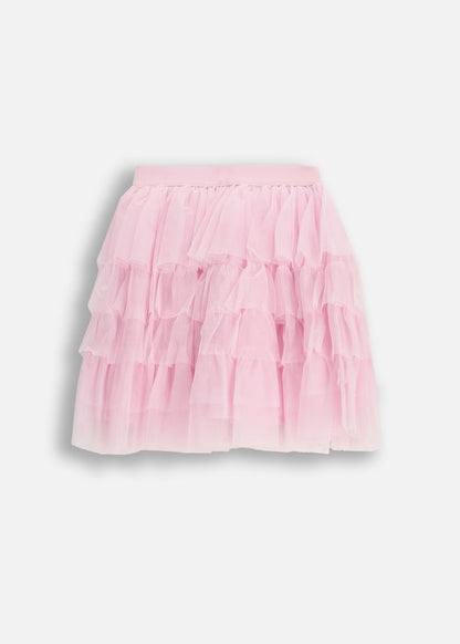 Kids Girls Solid Lite Pink Skirt