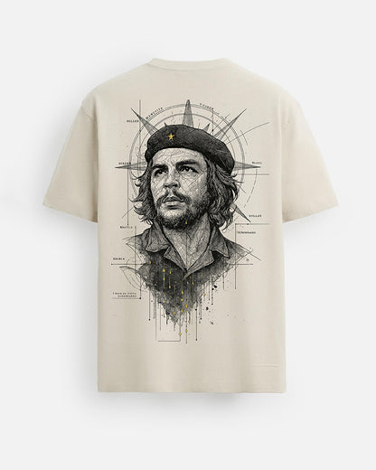 GOAT Series Iconic Chequera Back Graphic Regular Fit T-Shirt for Men- Beige