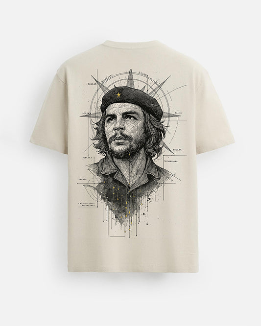 GOAT Series Iconic Chequera Back Graphic Regular Fit T-Shirt for Men- Beige