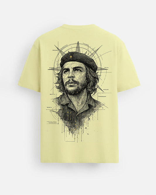 GOAT Series Iconic Chequera Back Graphic Regular Fit T-Shirt for Men- Lemon Yellow