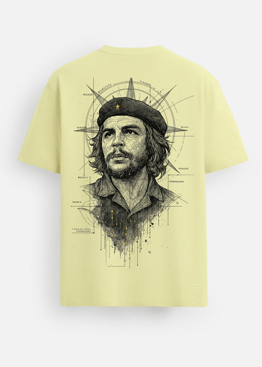 GOAT Series Iconic Chequera Back Graphic Regular Fit T-Shirt for Men- Lemon Yellow