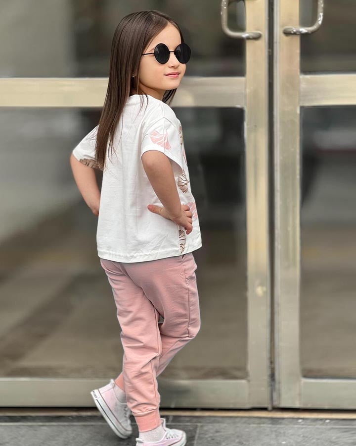 Kids-Girls- Set-Peach