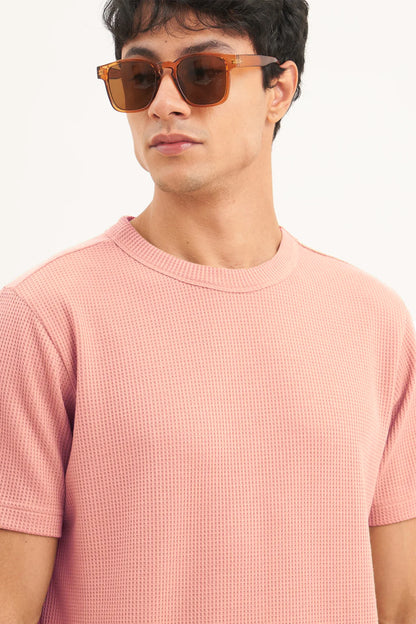 J&JP Texture tshirt-Peach