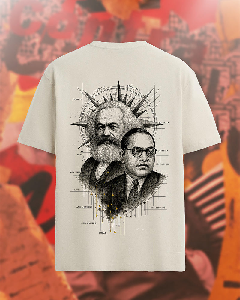 Karl Marx Ambedkar Printed Half Sleeve T-Shirt for Men