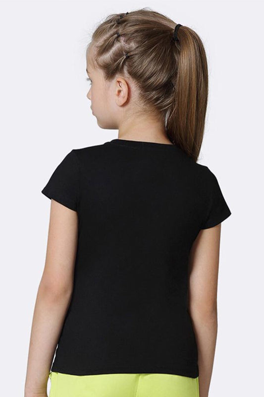 Girls’ “Just a Girl Who Loves Chess” Black T-Shirt