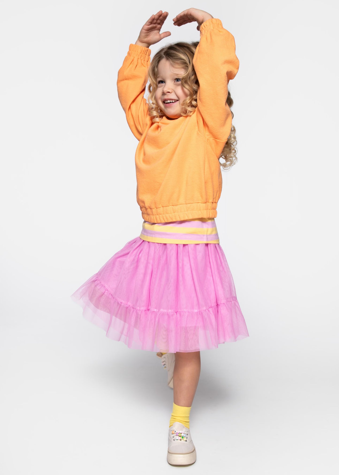 Kids Girls Solid Pink Skirt