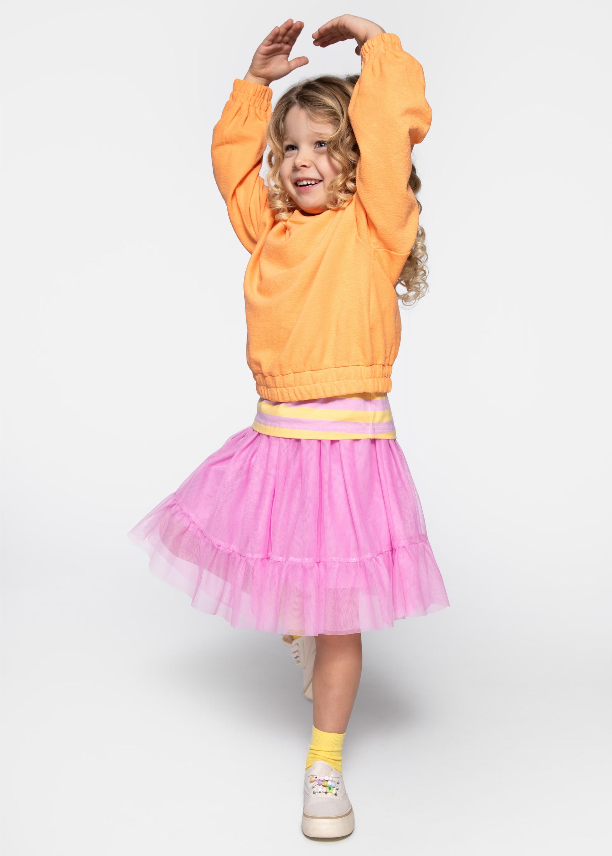Kids Girls Solid Pink Skirt