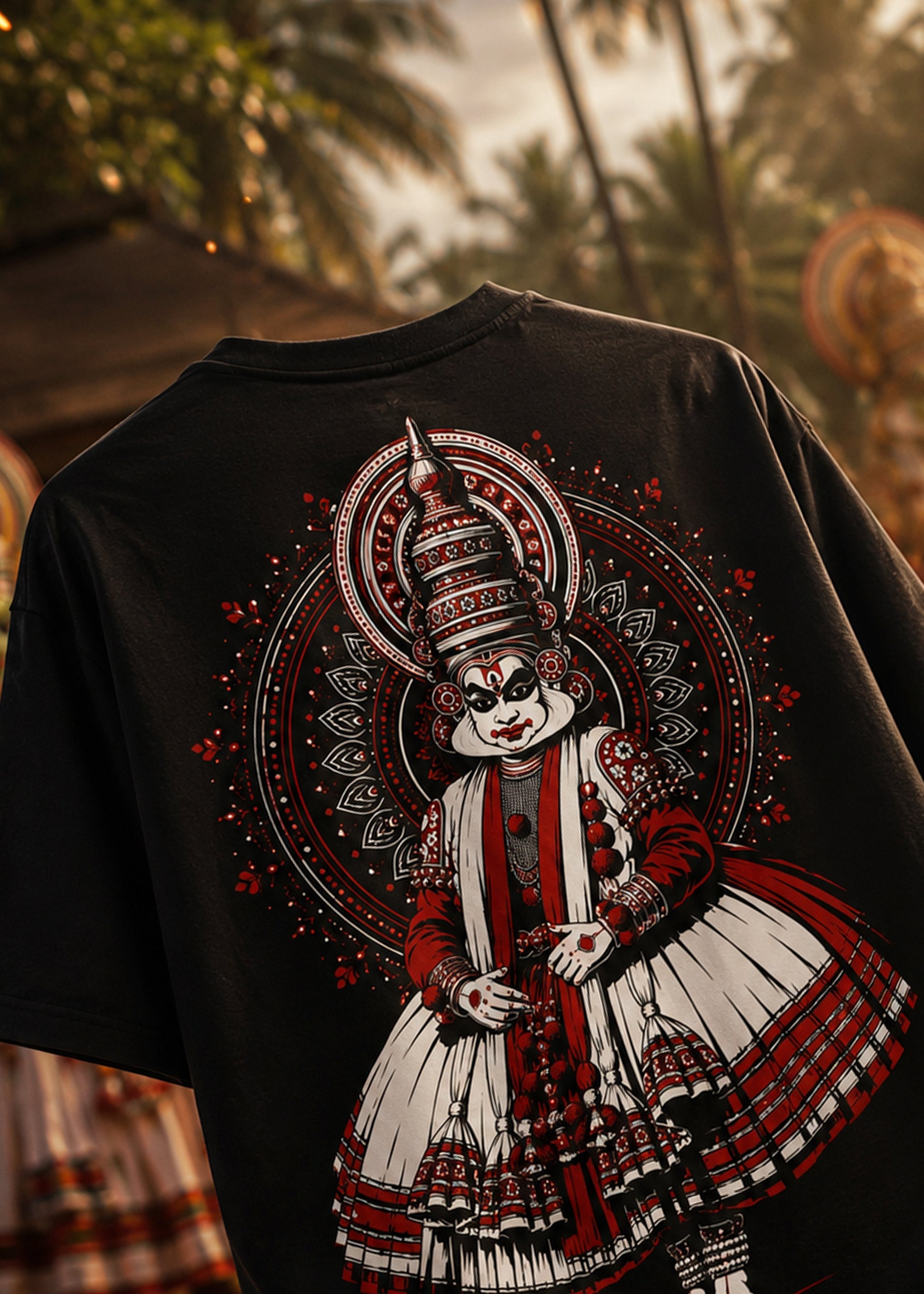 Veera Kathakali Oversized T-Shirt – Kerala Onam Legacy Edition | J&JP