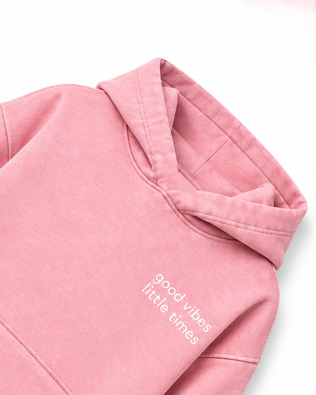 J&JP Girls Pink Printed Full Sleeve Hoodie