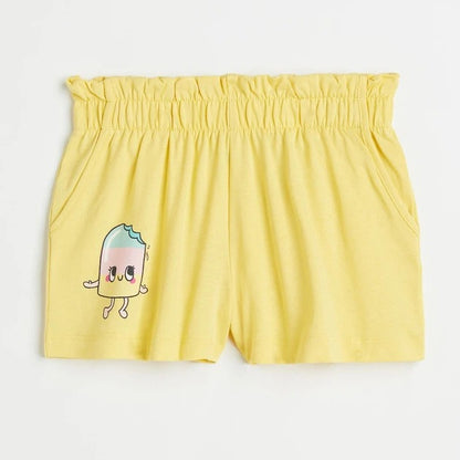 J&JP Girls Ice Cream Graphic Printed T-Shirt and Shorts Set